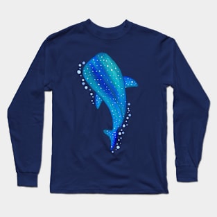 whale shark blue Long Sleeve T-Shirt